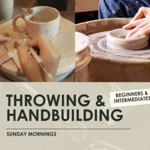 Throwing & Handbuilding Ceramics - Beg-Int - 3 Hour Classes - Sunday AM