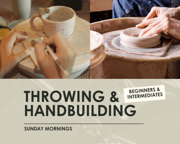 Throwing & Handbuilding Ceramics - Beg-Int - 3 Hour Classes - Sunday AM