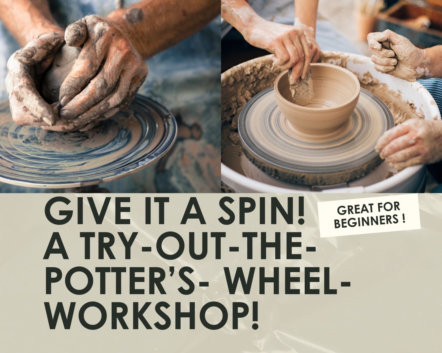 Give it a spin!- A Try-out-the-potter's-wheel-workshop! -1.5 hours