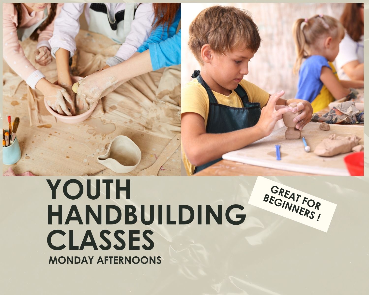 Youth Handbuilding- Beg/Inter - 1 hour, weekly classes