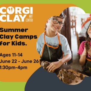 Summer Clay Camp for Ages 11-14, June 22- June 26