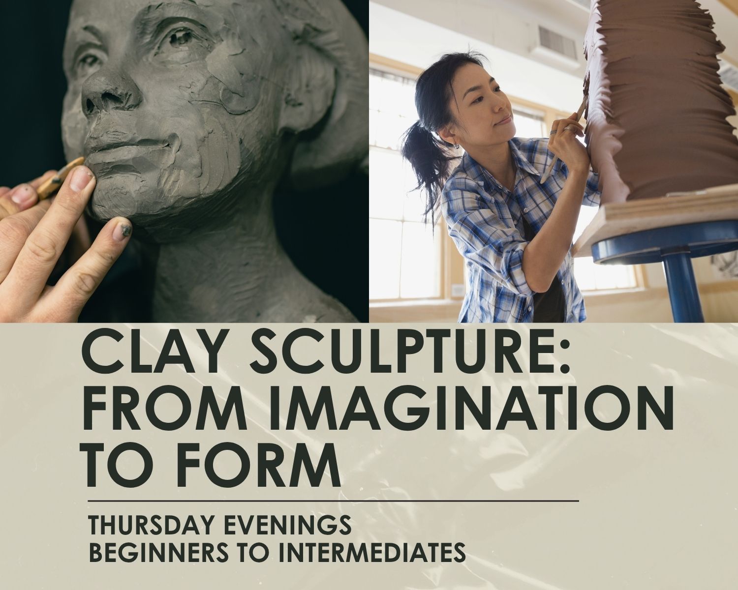 Clay Sculpture: From Imagination to Form - Beg-Int-3 hour weekly classes, Thursdays